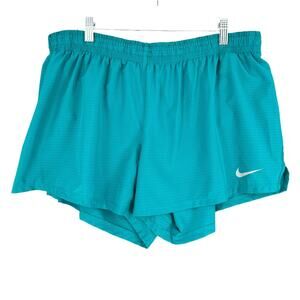 Nike Turquoise Dri-Fit Elastic Waistband Inner Liner Athletic Shorts‎ Womens XL